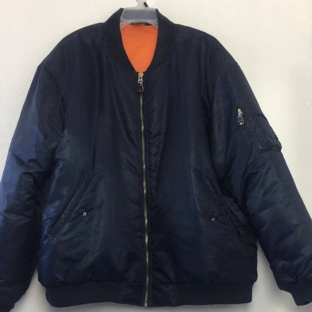Men DTek Jeans Winter Navy Blue Jacket Size 3XL